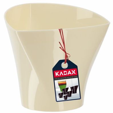 KADAX Blumentopf, übertopf, Pflanztopf aus Kunststoff, 22 cm, Creme