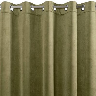 Vorhang Gardine Verdunklungsgardinen mit Ösen 140x250 cm olivegrün Blickdicht Deko