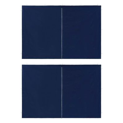 Partyzelt-Seitenwände 2 Stück mit Reißverschluss PE Blau