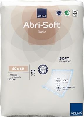 ABENA Abri Soft Basic Krankenunterlagen Inkontinenzunterlage 60x60cm 60 Stück