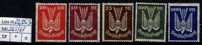 Los H22353: Deutsches Reich Mi. 263/67 * *