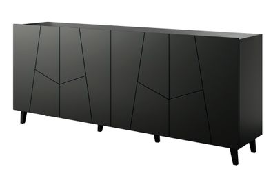Sideboard ETNA 200x82x42 cm Kommode schwarz