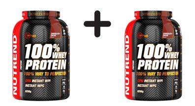 2 x 100% Whey Protein, Chocolate Cocoa - 2250g