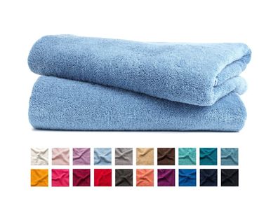 MatratzenLAB® 2er Set Handtücher 500 g/ m² 100% Baumwolle mit Aufhänger 25 Farben