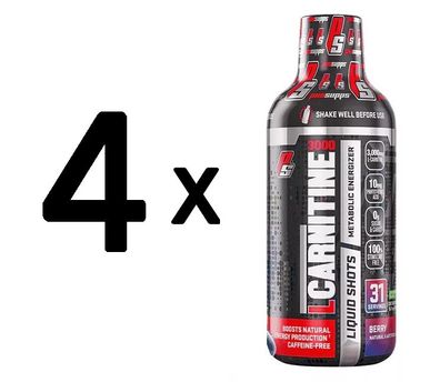 4 x L-Carnitine 3000, Berry - 473 ml.