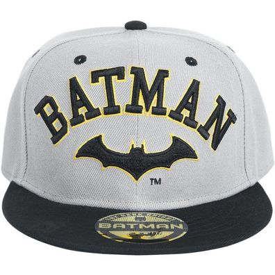 Batman Graue Snapback Cap mit 3D Logostick - DC Batgirl Heroes Kappen Mützen Caps