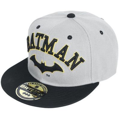 DC Comics Batman Graue Snapback Cap mit 3D Logo - Batgirl Heroes Kappen Mützen Caps