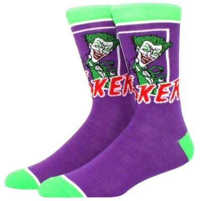 Ha Ha Joker DC Lila Socken - Batman 360° Motiv Charakter Justice League Hero Socken