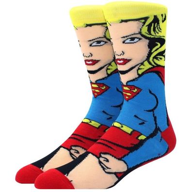 Supergirl Socken - DC Joker Batman Harley 360° Motiv Charakter Justice League Socken