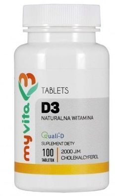 Vitamin D3 2000 IE Tabletten - Nahrungsergänzung für Knochen & Immunsystem