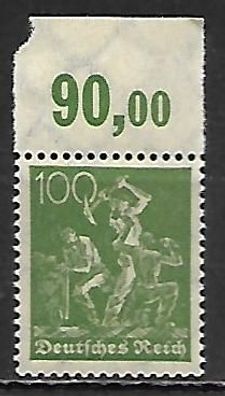 Deutsches Reich postfrisch Michel-Nummer 187 Oberrandstück
