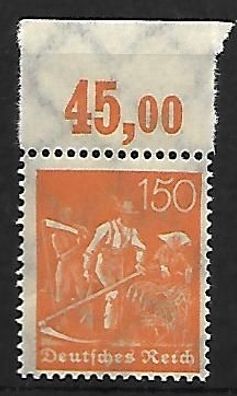Deutsches Reich postfrisch Michel-Nummer 189 Oberrandstück