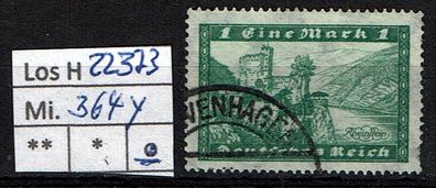 Los H22373: Deutsches Reich Mi. 364 y, gest.