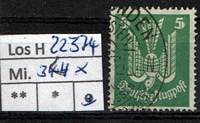 Los H22374: Deutsches Reich Mi. 344 x, gest.