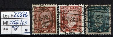 Los H22376: Deutsches Reich Mi. 362/63 x + y, gest.