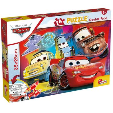 Puzzle da 24 Pezzi Double-Face - Cars
