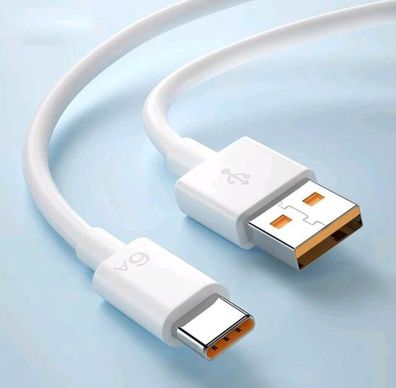 USB-C Ladekabel 6A bis zu 66W Schnellladung Kabel 1m