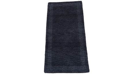 Teppich Gabbeh 70x140 cm Handgeknüpft Carpet Rug Tapijt 100% Wolle anthrazit