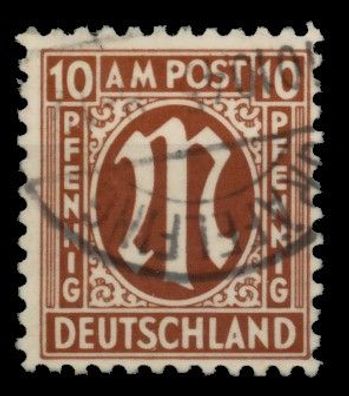 BIZONE AM-POST Nr 6x gestempelt X75F212