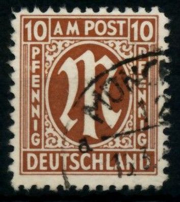 BIZONE AM-POST Nr 6z gestempelt X760B5A