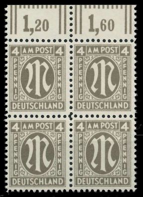 BIZONE AM-POST Nr 18Az postfrisch Viererblock ORA X81E3AA