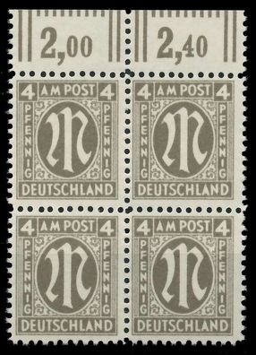 BIZONE AM-POST Nr 18Az postfrisch Viererblock ORA X81E3A2