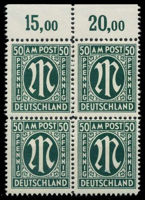 BIZONE AM-POST Nr 32bBz postfrisch Viererblock ORA X81E422