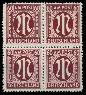 BIZONE AM-POST Nr 33bCz postfrisch Viererblock X81E47A