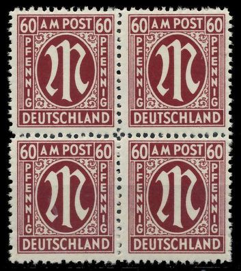 BIZONE AM-POST Nr 33bCz postfrisch Viererblock X81E4A2