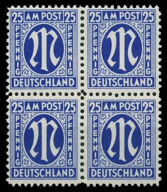 BIZONE AM-POST Nr 28Cz postfrisch Viererblock X81E51E