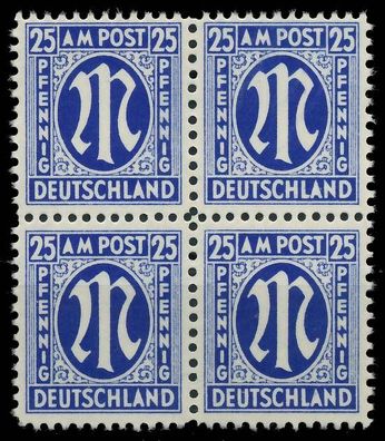 BIZONE AM-POST Nr 28Cz postfrisch Viererblock X81E546