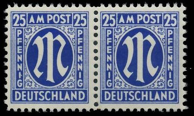 BIZONE AM-POST Nr 28Cz postfrisch WAAGR PAAR X81E556