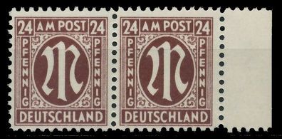 BIZONE AM-POST Nr 27Az postfrisch WAAGR PAAR X81E5A6