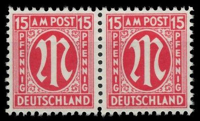 BIZONE AM-POST Nr 24Az postfrisch WAAGR PAAR X81E6B6