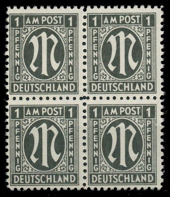 BIZONE AM-POST Nr 16Az postfrisch Viererblock X81E6CE