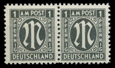 BIZONE AM-POST Nr 16Az postfrisch WAAGR PAAR X81E706