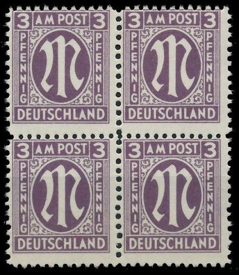 BIZONE AM-POST Nr 17aCz postfrisch Viererblock X81E716