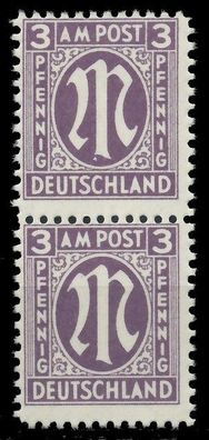 BIZONE AM-POST Nr 17aCz postfrisch SENKR PAAR X81E74A