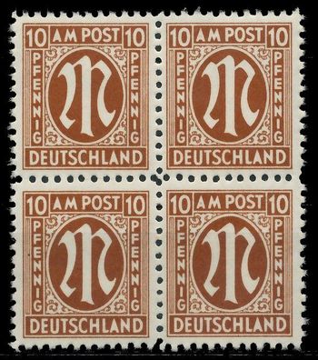 BIZONE AM-POST Nr 22Az postfrisch Viererblock X81E7B2