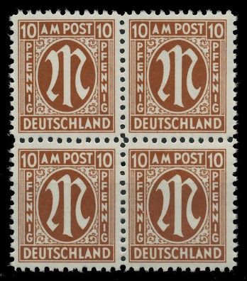 BIZONE AM-POST Nr 22Az postfrisch Viererblock X81E7CA