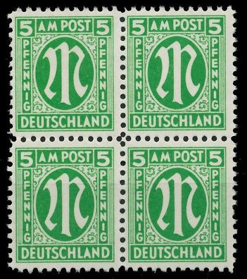 BIZONE AM-POST Nr 19Az postfrisch Viererblock X81E87E