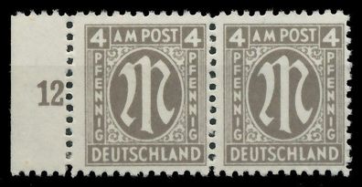 BIZONE AM-POST Nr 18Az postfrisch WAAGR PAAR SRA X81E8C6