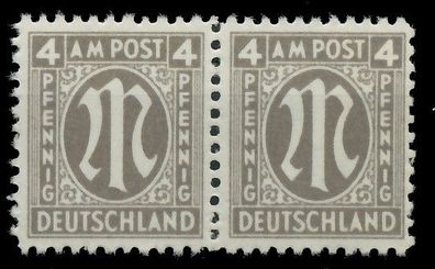 BIZONE AM-POST Nr 18Az postfrisch WAAGR PAAR SRA X81E8DA