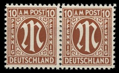 BIZONE AM-POST Nr 6z postfrisch WAAGR PAAR X81EA8A