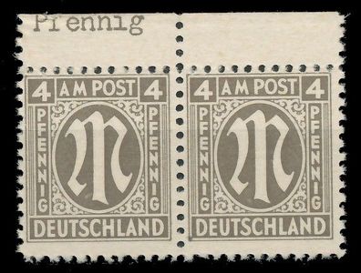 BIZONE AM-POST Nr 2z postfrisch WAAGR PAAR ORA X81EA46