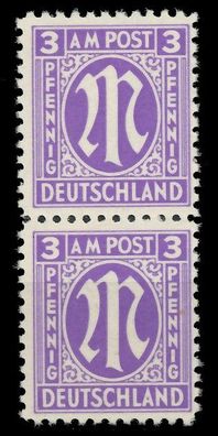 BIZONE AM-POST Nr 1z postfrisch SENKR PAAR X81EB0A