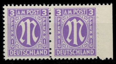 BIZONE AM-POST Nr 1z postfrisch WAAGR PAAR X8202FE