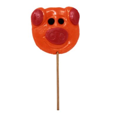 Holland Foodz Schweinchen Lutscher mit Fruchtgeschmack orange 100g