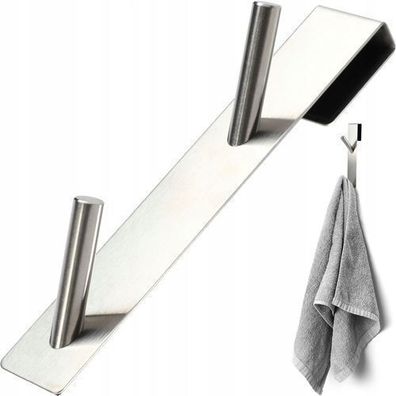 KADAX Türhaken zum Einhängen, aus Edelstahl, Silber, Doppelt, 2 Stück