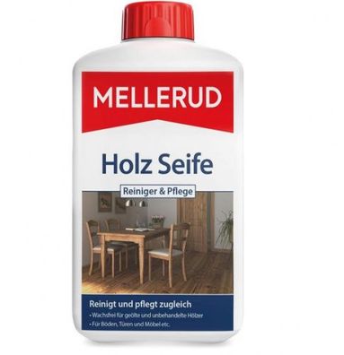 Mellerud Holz Seife Reiniger & Pflege | 1 x 1 l | Kraftvoller Schutz für alle geölten